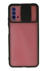 Newface Xiaomi Redmi 9t Kılıf Palm Buzlu Kamera Sürgülü Silikon - Siyah
