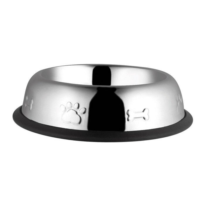 Oripet Oval Desenli Çelik Köpek Mama Su Kabi 64 Oz ( 2 L )