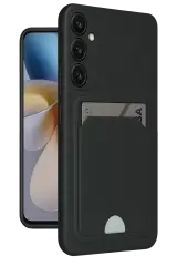 Newface Samsung Galaxy A55 5g Kılıf Kelvin Kartvizitli Silikon - Siyah