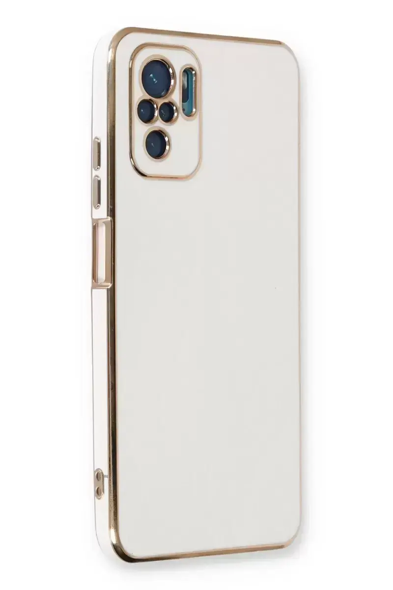 Newface Xiaomi Redmi Note 10 Kılıf Volet Silikon - Beyaz