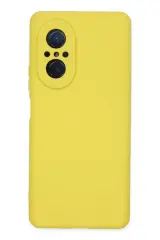 Newface Huawei Nova 9 Se Kılıf Nano İçi Kadife Silikon - Sarı