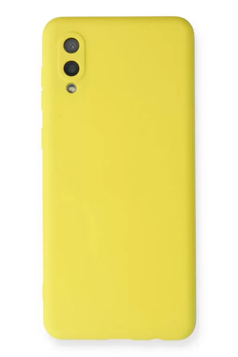 Newface Samsung Galaxy A02 Kılıf Nano İçi Kadife Silikon - Sarı