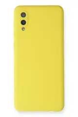 Newface Samsung Galaxy A02 Kılıf Nano İçi Kadife Silikon - Sarı