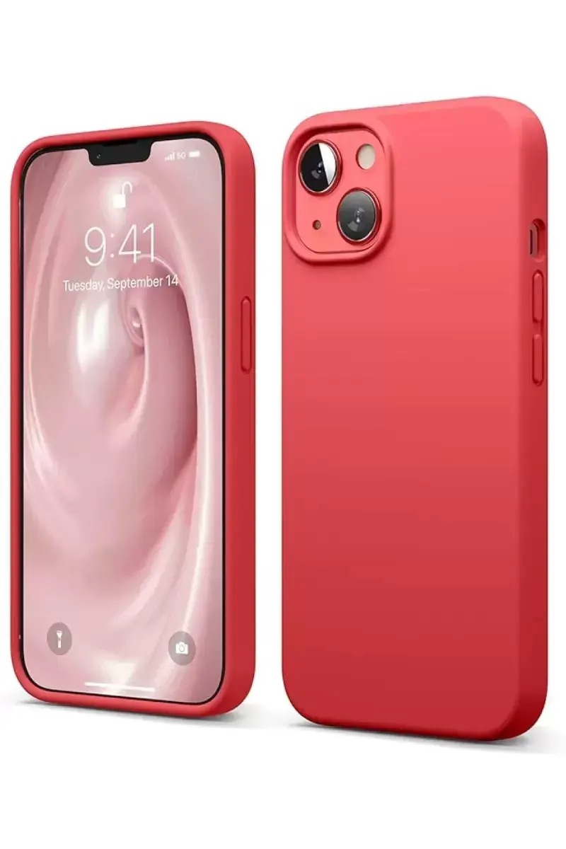 Newface İphone 14 Kılıf First Silikon - Kırmızı