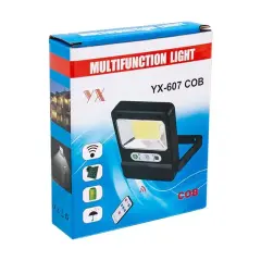 Powermaster Yx-607 Cob Ledli Solar Panelli Hareket Sensörlü Çok Fonksiyonlu Lamba