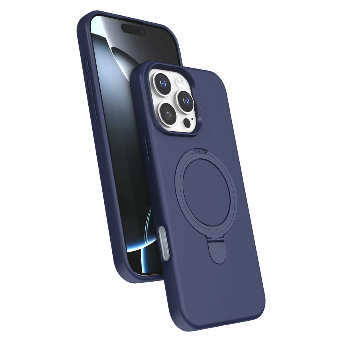 İphone 16 Pro Max Regal Magsafe Standlı Kapak - Lacivert