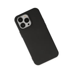 İphone 15 Pro Kılıf Nano İçi Kadife Silikon - Siyah