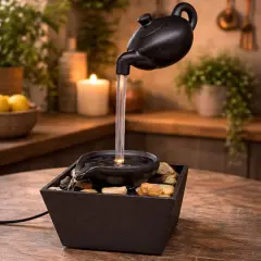 Led Demlik Tasarımlı Şelale Süs Havuzu