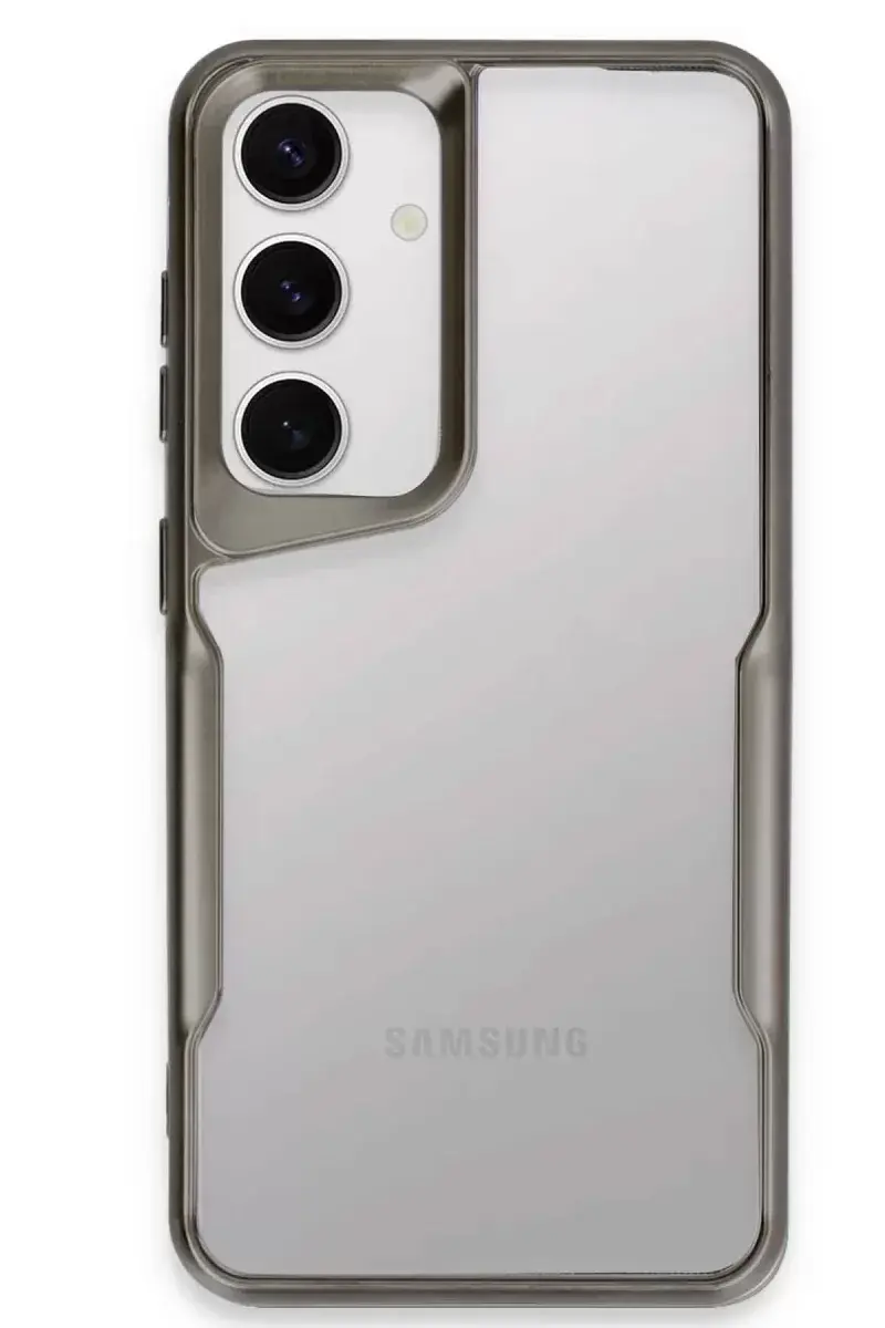 Newface Samsung Galaxy S24 Kılıf Boyi Silikon Kapak - Titan Gri