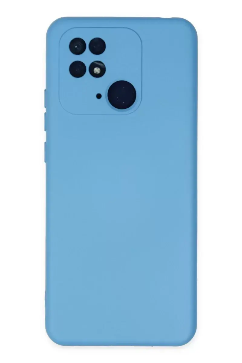 Newface Xiaomi Redmi 10c Kılıf Nano İçi Kadife Silikon - Mavi