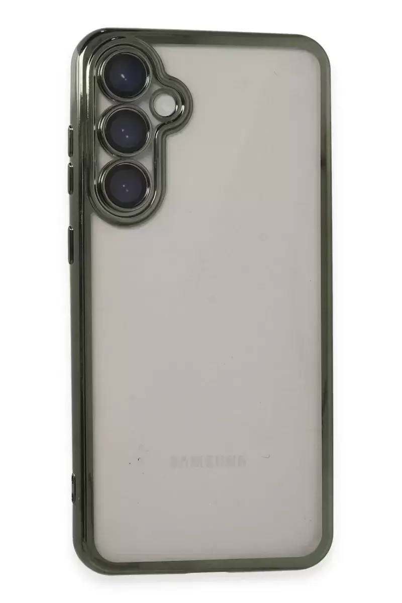 Newface Samsung Galaxy S23 Fe Kılıf Razer Lensli Silikon - Yeşil
