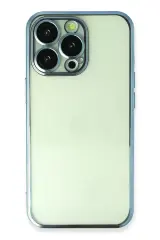 Newface Apple İphone 13 Pro Kılıf Razer Lensli Silikon - Açık Mavi