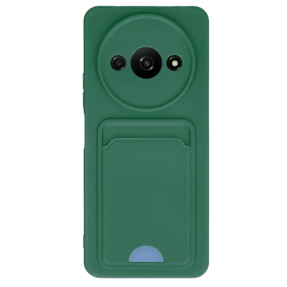 Xiaomi Redmi A3 4g Kılıf Kelvin Kartvizitli Silikon - Koyu Yeşil