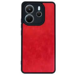 Xiaomi Redmi Note 14 4g Kılıf Aras Deri Kapak - Kırmızı