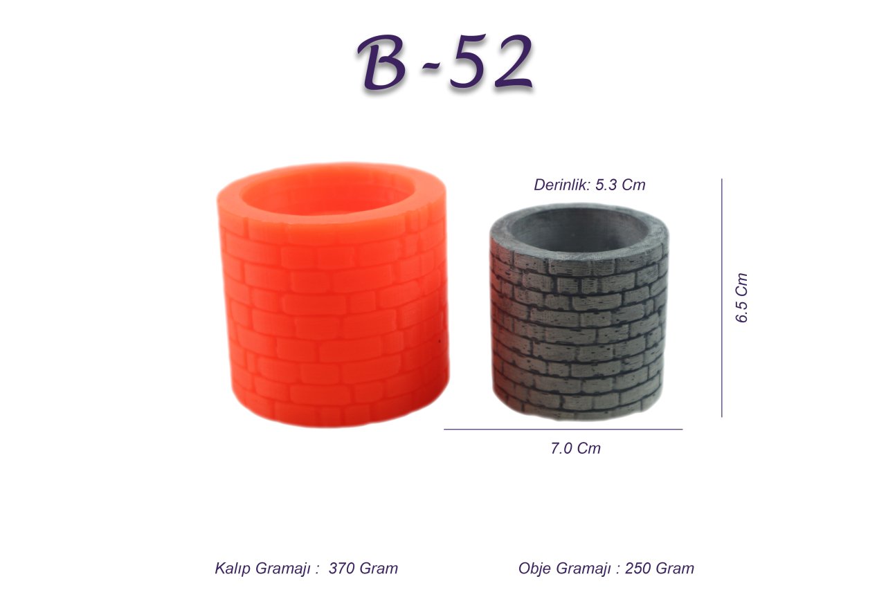 Beton Saksı Silikon Kalıp N:B52