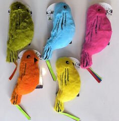 Catnipli Zilli  Peluş Kuş Kedi Köpek  Oyuncağı Çeşitli Renklerde 8 cm x 30 cm
