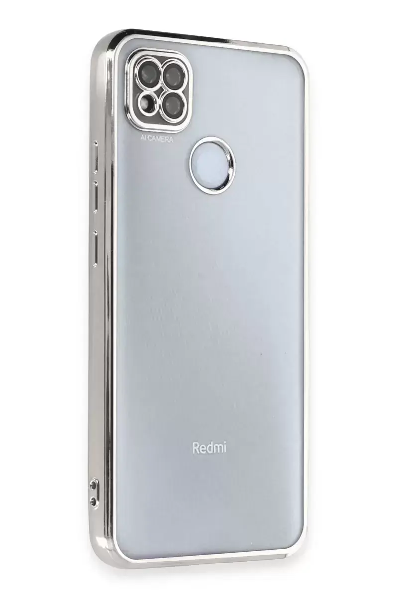 Newface Xiaomi Redmi 9c Kılıf Razer Lensli Silikon - Gümüş