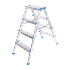 Çift Basamaklı Alüminyum Metal Merdiven Yükseklik 92cm Baş Genişlik 8cm