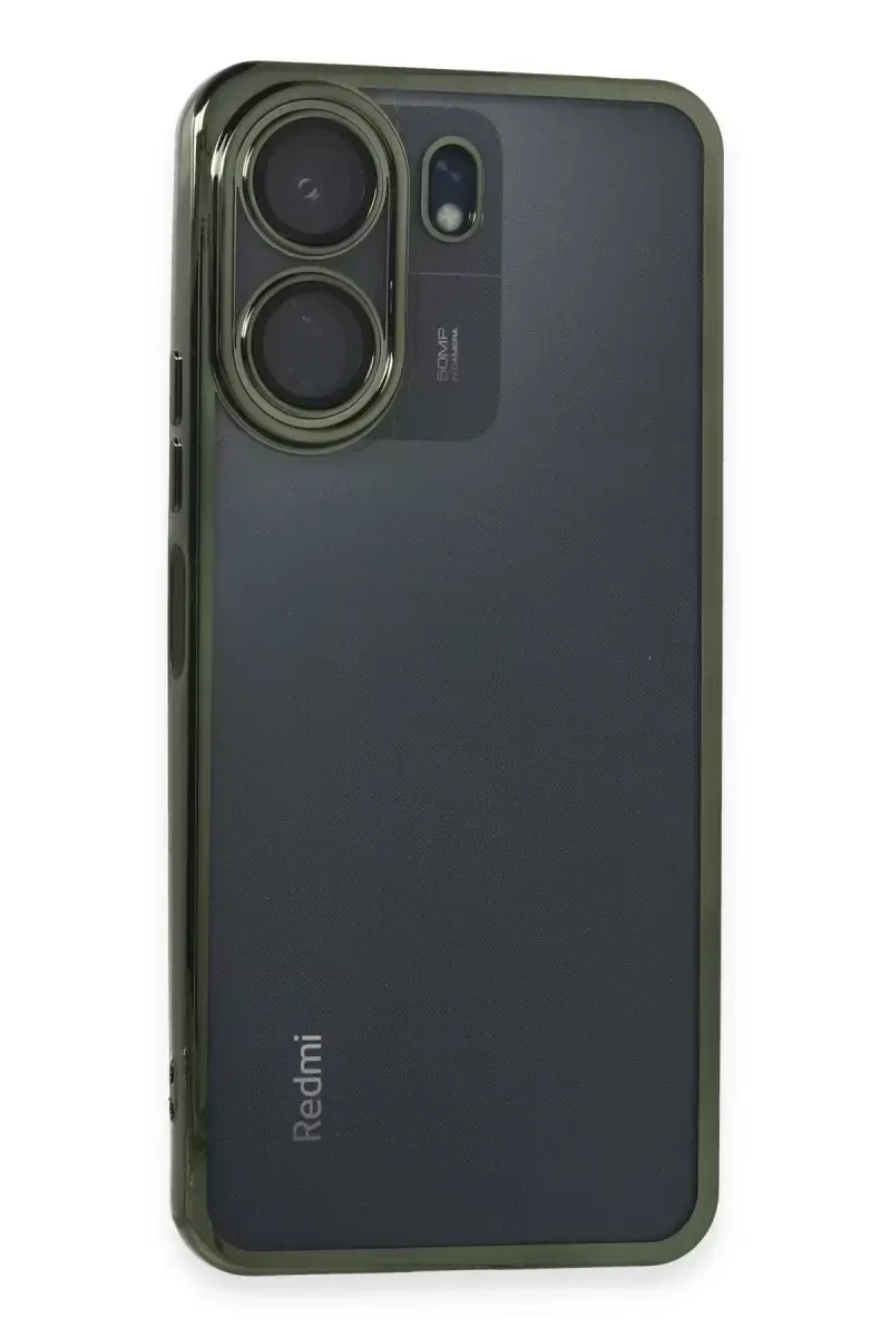 Newface Xiaomi Redmi 13c Kılıf Razer Lensli Silikon - Yeşil
