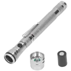 Powermaster Mx-2808 Mıknatıslı 360 Derece Döner Başlıklı 3 Ledli Beyaz Işık El Feneri