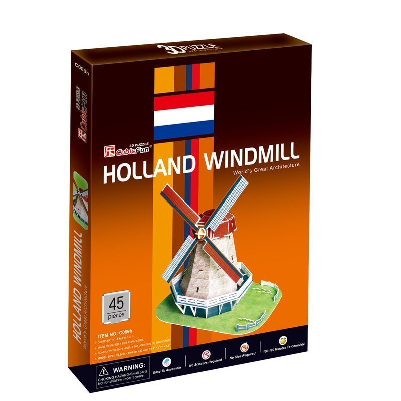 3 Boyutlu Puzzle - Hollanda Yel Değirmeni