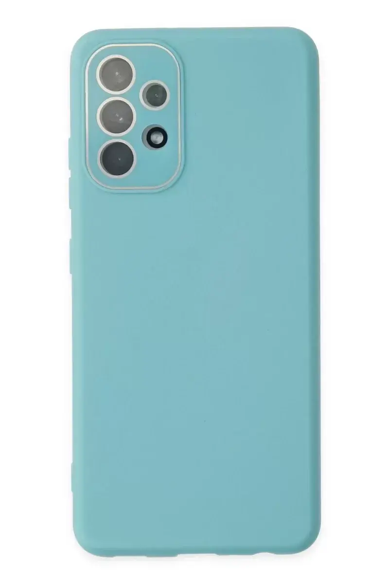 Newface Samsung Galaxy A33 5g Kılıf Lansman Glass Kapak - Turkuaz