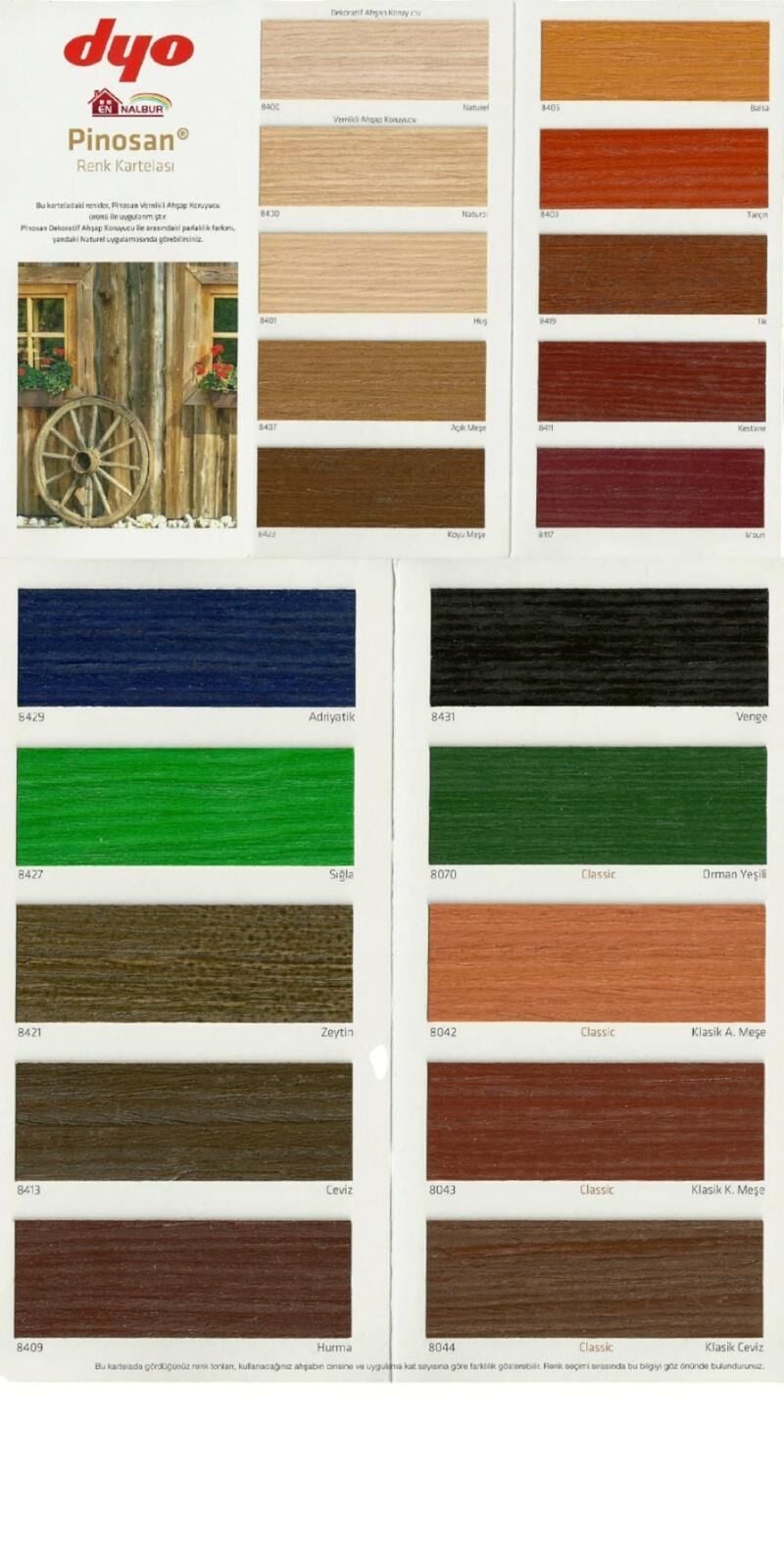 Pinosan Dekoratif Ahşap Verniği 0,75 Litre 8044 Klasik Ceviz