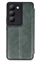 Newface Vivo V30 Lite 4g Kılıf Flip Cover - Koyu Yeşil