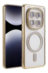 Newface Xiaomi Redmi Note 14 Pro 5g Joke Simli Magneticsafe Kılıf - Gold