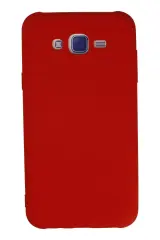 Newface Samsung Galaxy J7 Kılıf Nano İçi Kadife Silikon - Kırmızı