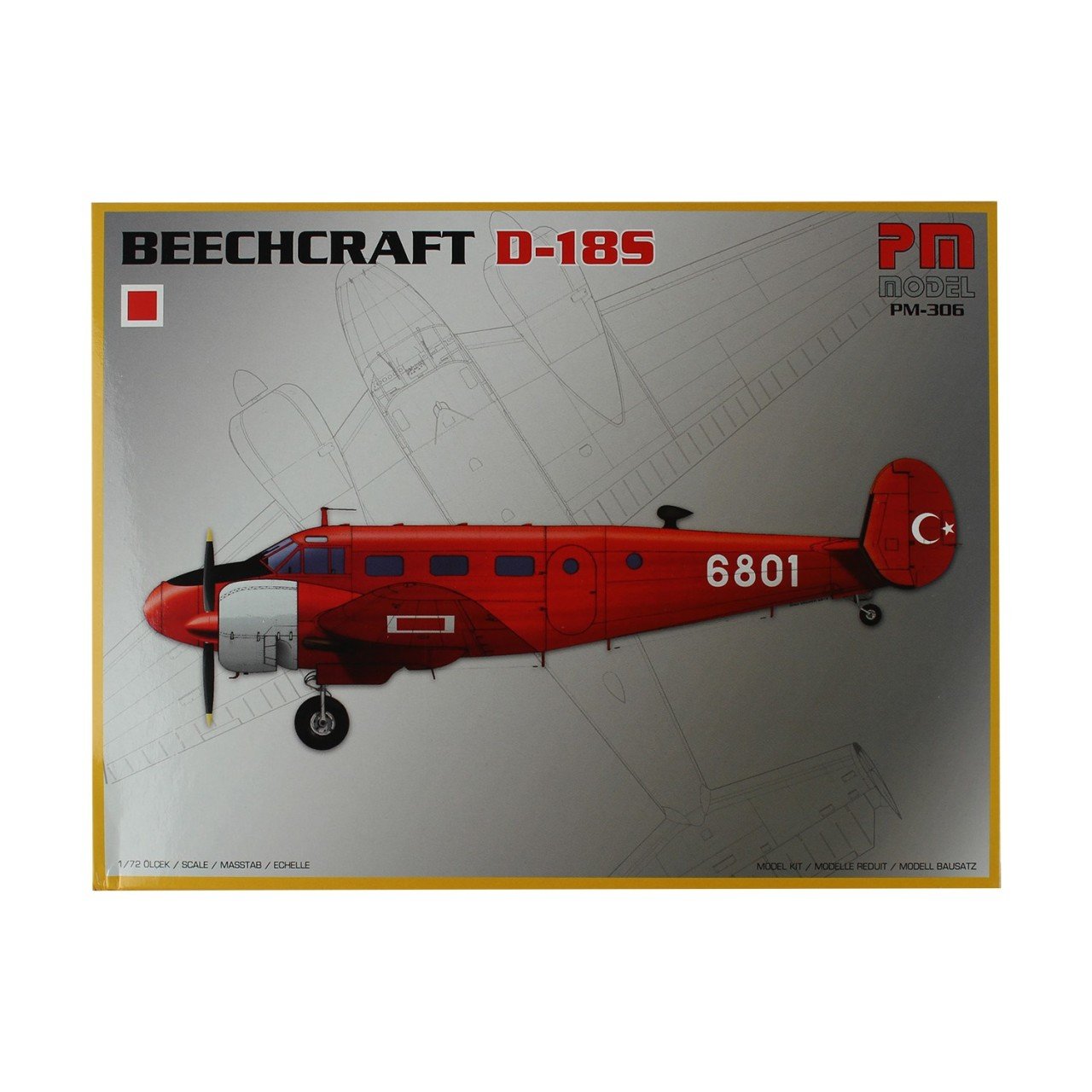 Pm-306 Beechcraft D-18S Model Uçak 1:72