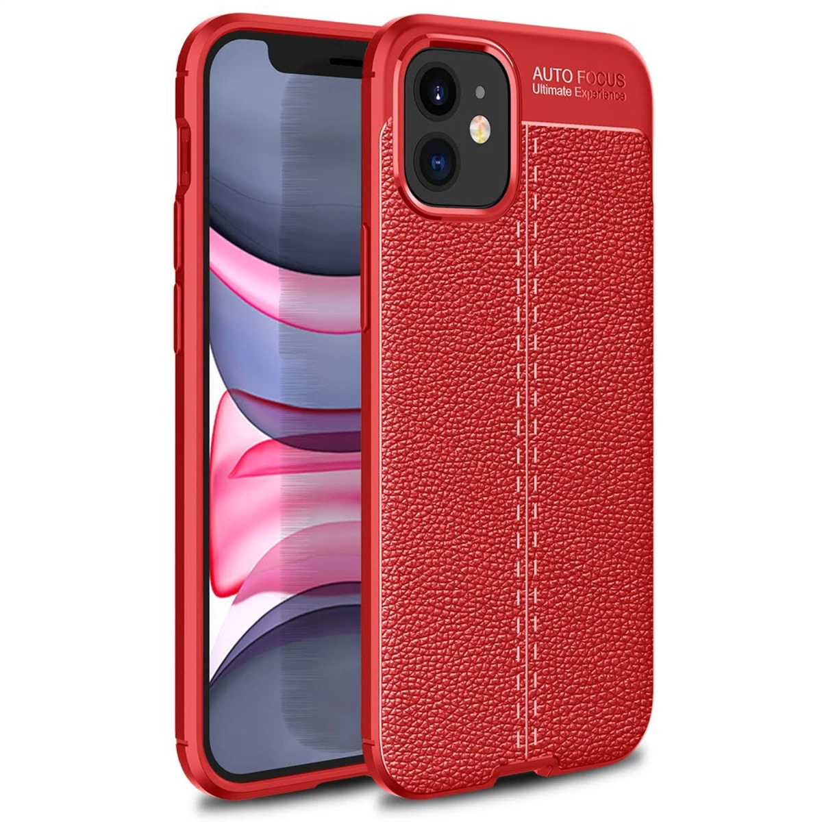 İphone 12 Mini Kılıf Auto Focus Kapak - Kırmızı