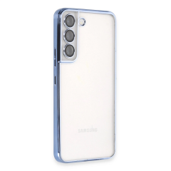 Samsung Galaxy S22 Kılıf Razer Lensli Silikon - Açık Mavi