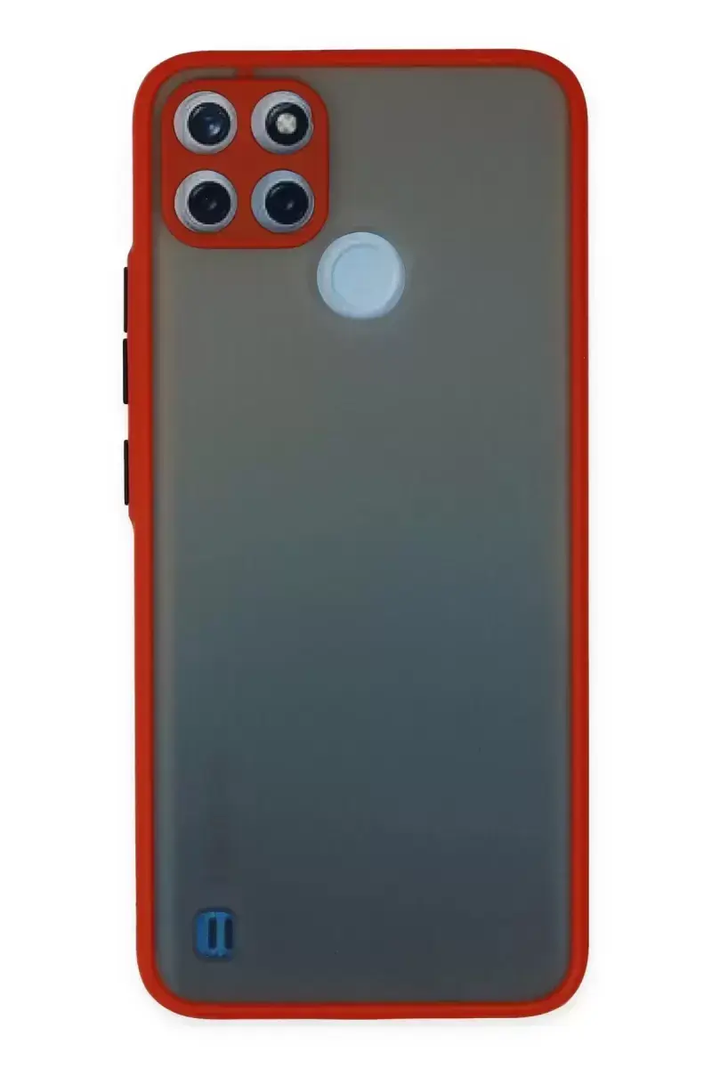 Newface Realme C21y Kılıf Montreal Silikon Kapak - Kırmızı
