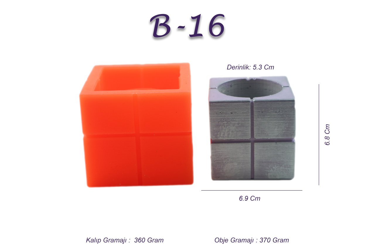 Beton Saksı Silikon Kalıp N:B16