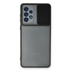 Samsung Galaxy A33 5g Kılıf Palm Buzlu Kamera Sürgülü Silikon - Siyah