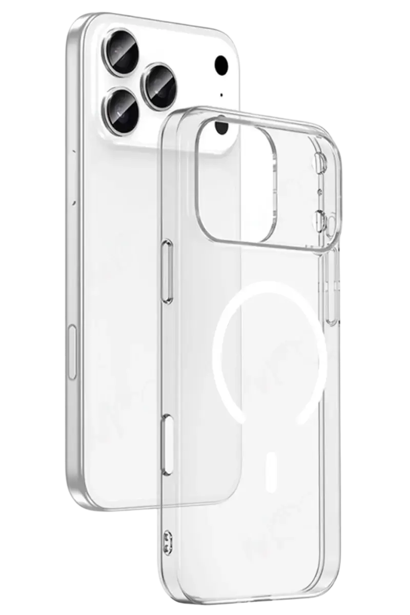 Newface Apple İphone 17 Pro Combo Sert Şeffaf Magsafe Kapak - Şeffaf