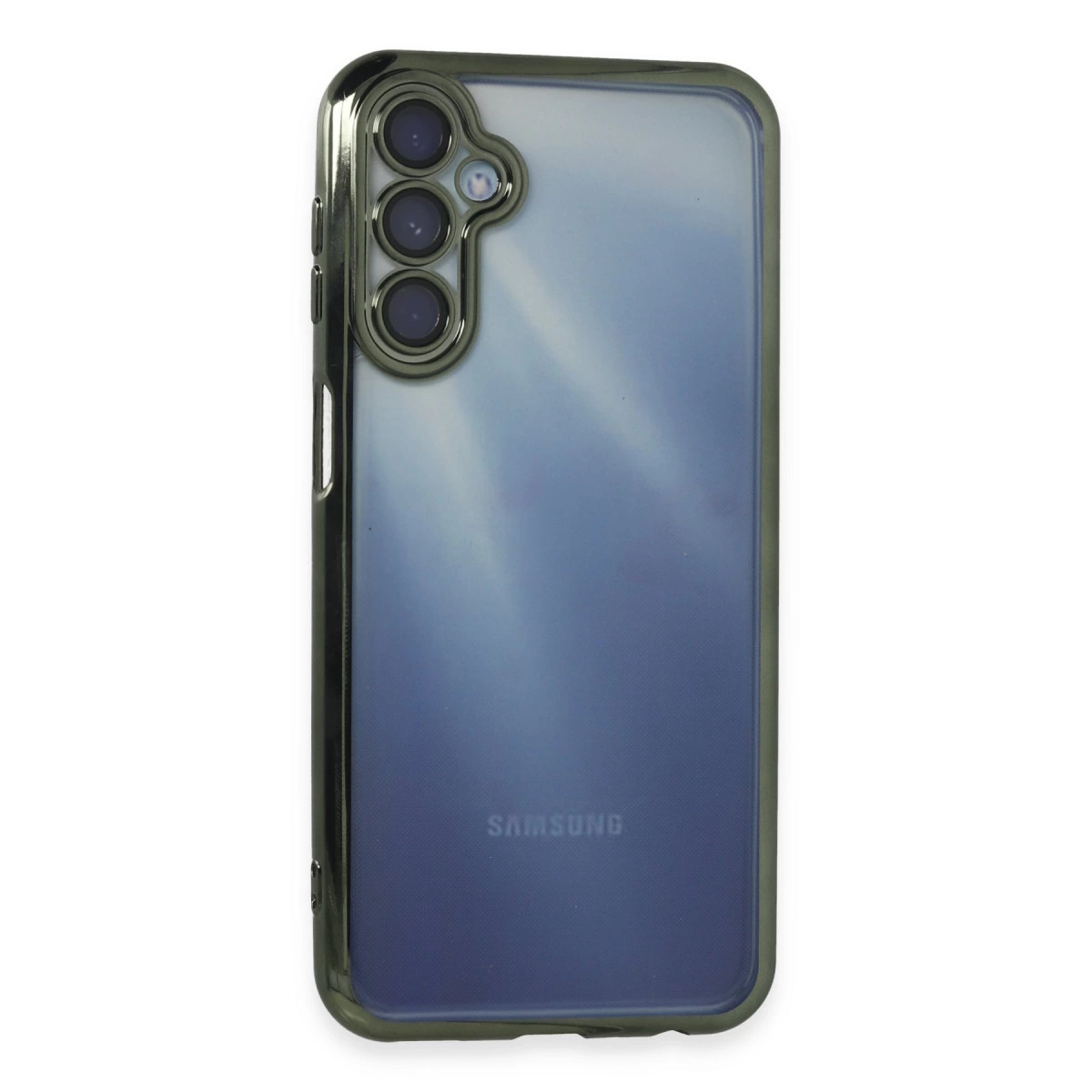Samsung Galaxy A55 5g Kılıf Razer Lensli Silikon - Yeşil