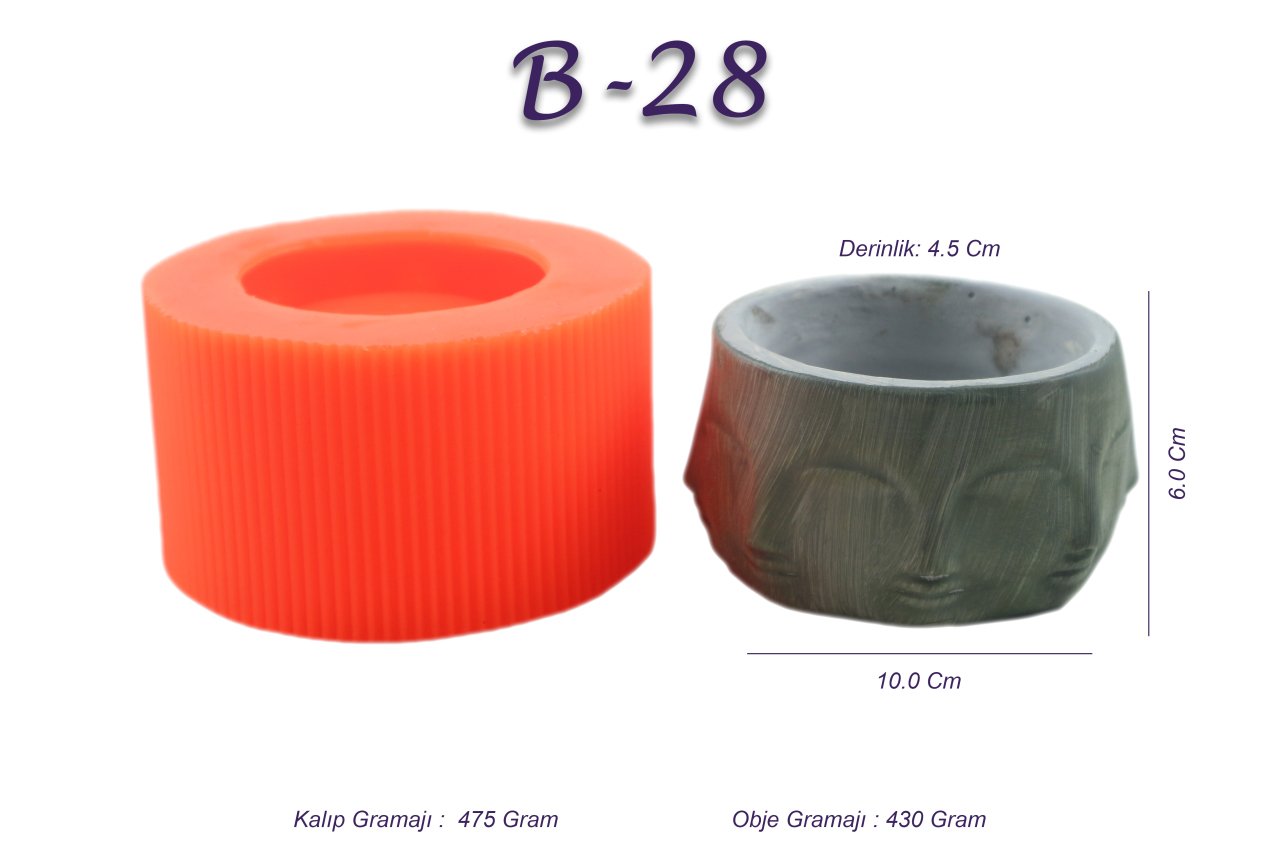 Beton Saksı Silikon Kalıp N:B28