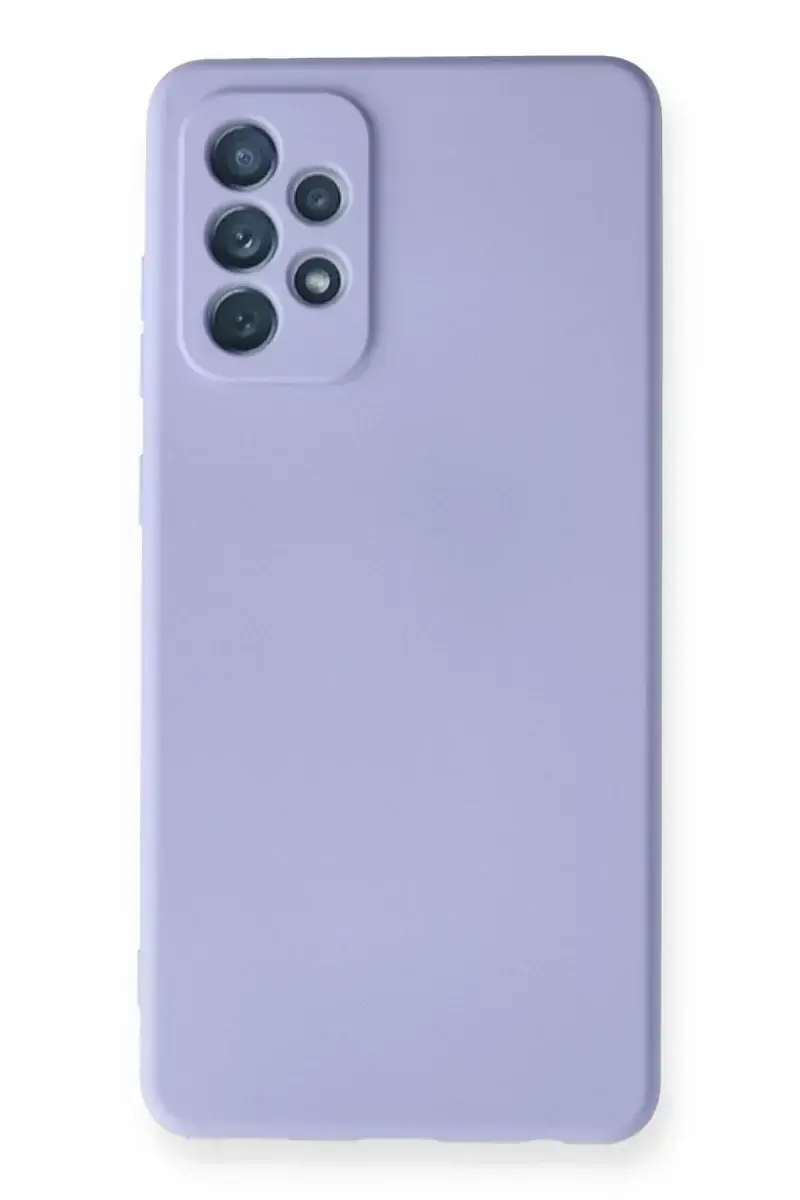 Newface Samsung Galaxy A72 Kılıf Nano İçi Kadife Silikon - Lila