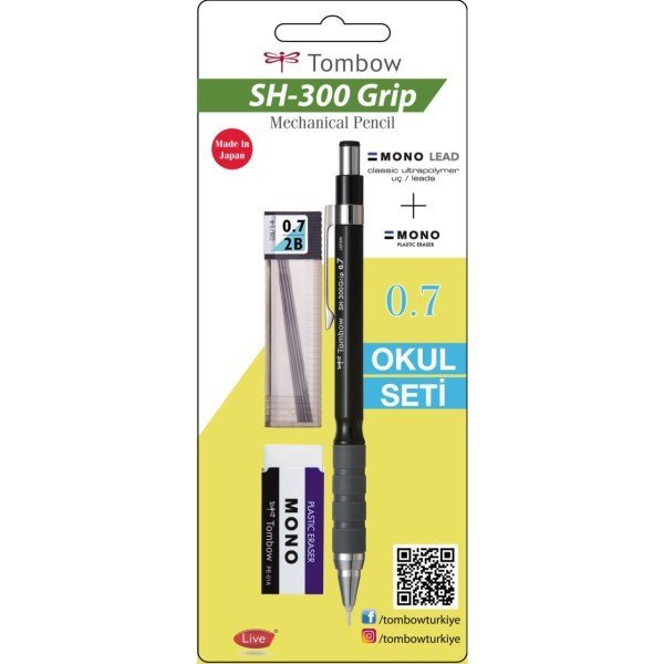 SH-300 Grip 0,7 mm Versatil Kalem Seti Siyah