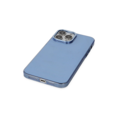 İphone 13 Pro Kılıf Anka Pc Sert Metal Kapak - Mavi