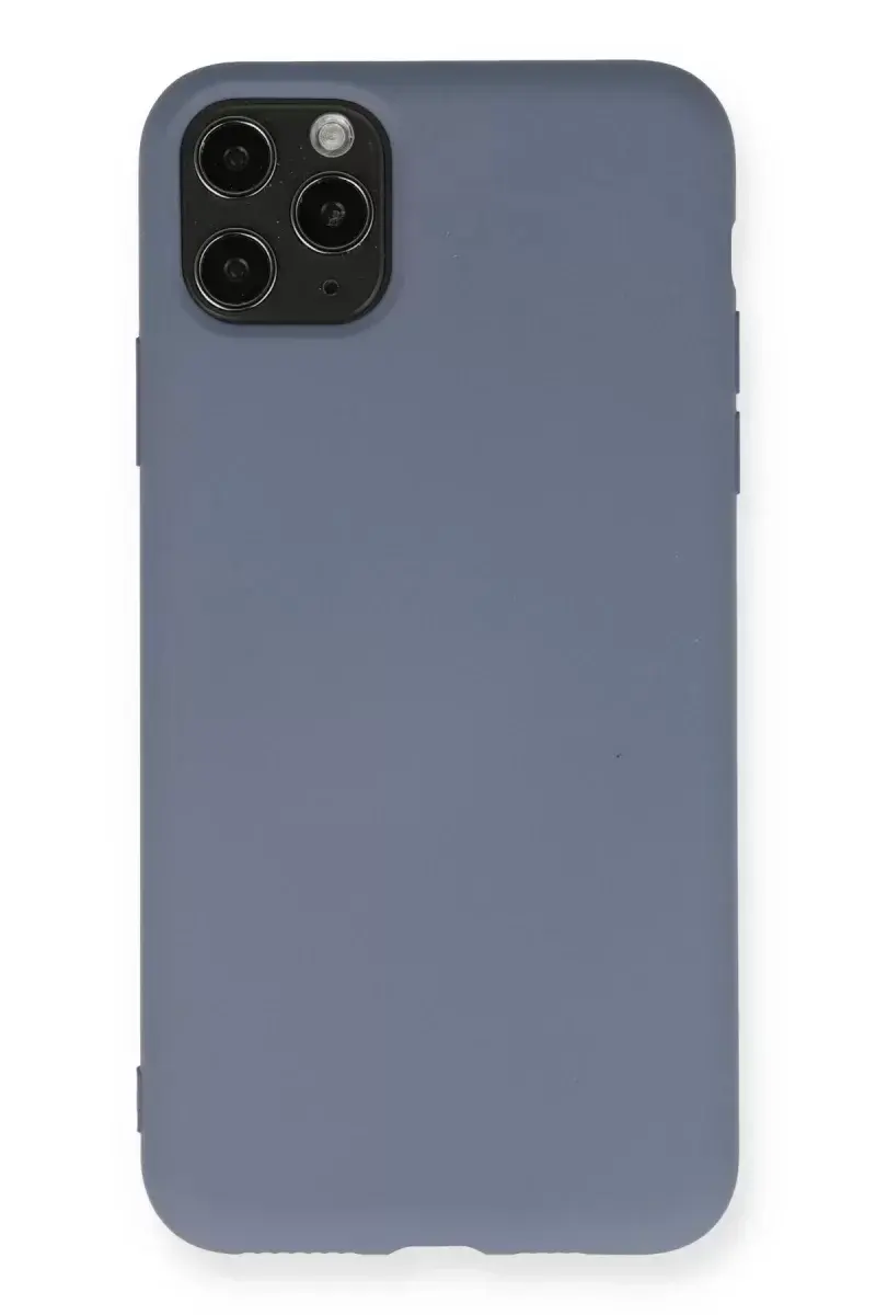 Newface İphone 11 Pro Max Kılıf Nano İçi Kadife Silikon - Gri