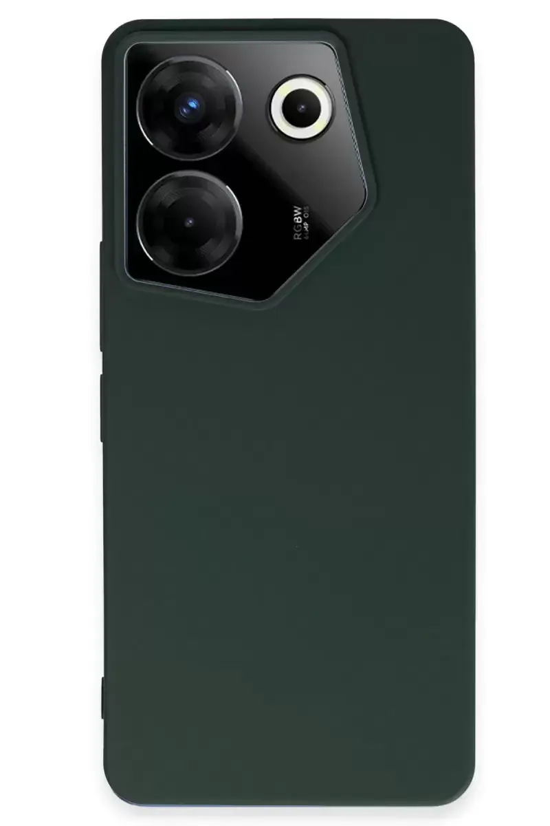 Newface Tecno Camon 20 Pro 5g Kılıf First Silikon - Koyu Yeşil
