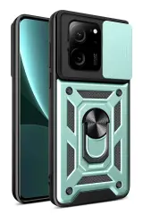 Newface Xiaomi Mi 13t Pro Kılıf Pars Lens Yüzüklü Silikon - Yeşil