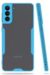 Newface Samsung Galaxy S21 Plus Kılıf Platin Silikon - Mavi