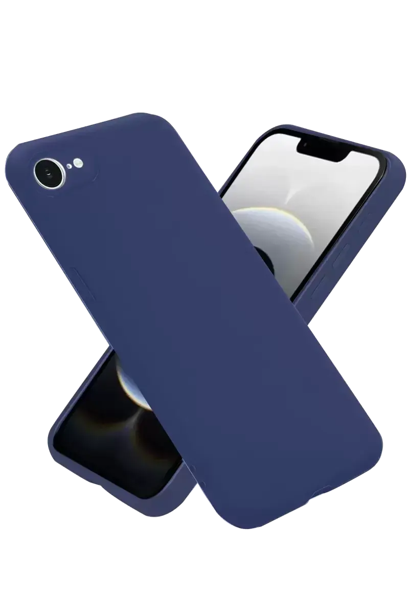 Newface İphone 16e Kılıf Nano İçi Kadife Silikon - Lacivert