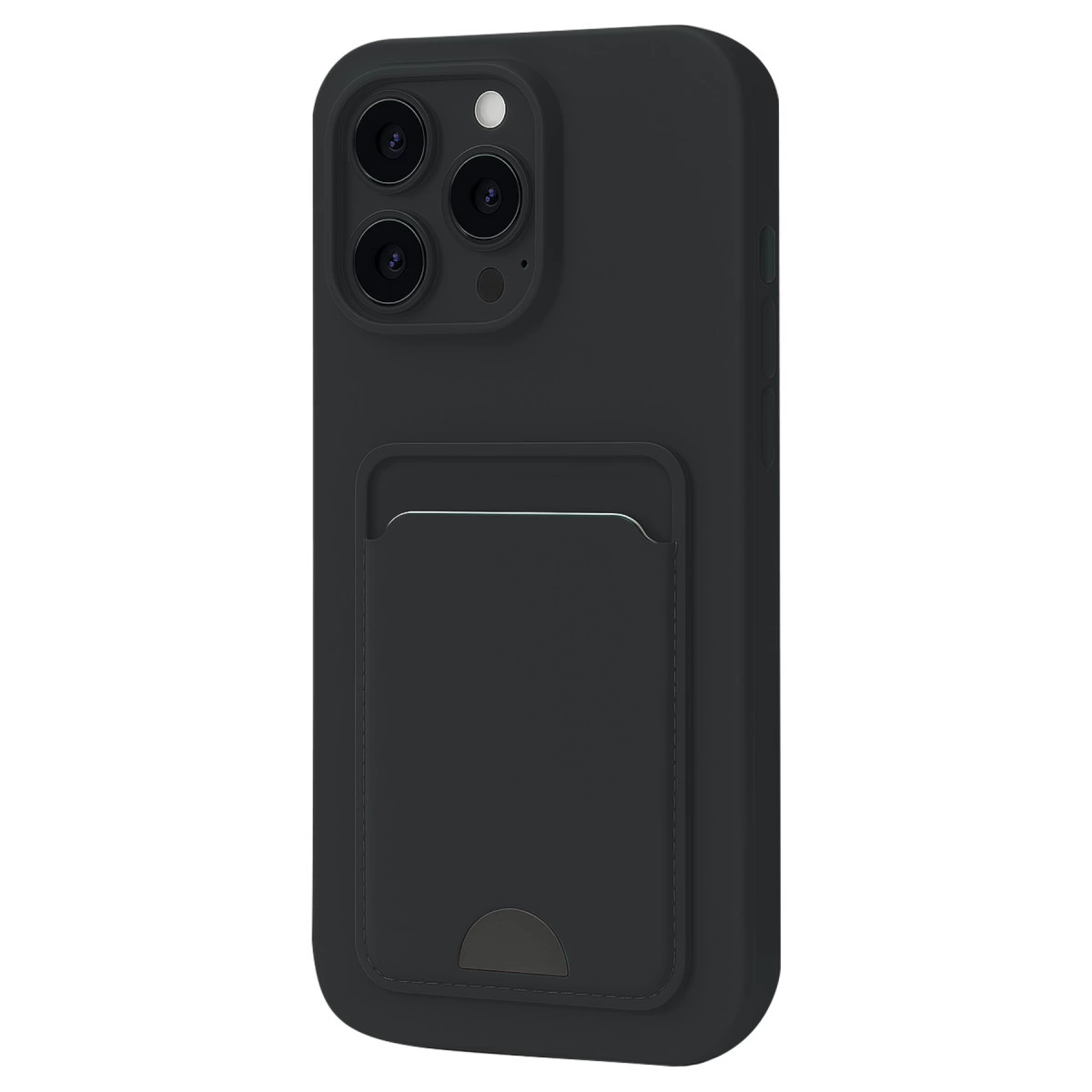 İphone 16 Plus Kılıf Kelvin Kartvizitli Silikon - Siyah