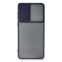 Samsung Galaxy A33 5g Kılıf Palm Buzlu Kamera Sürgülü Silikon - Lacivert