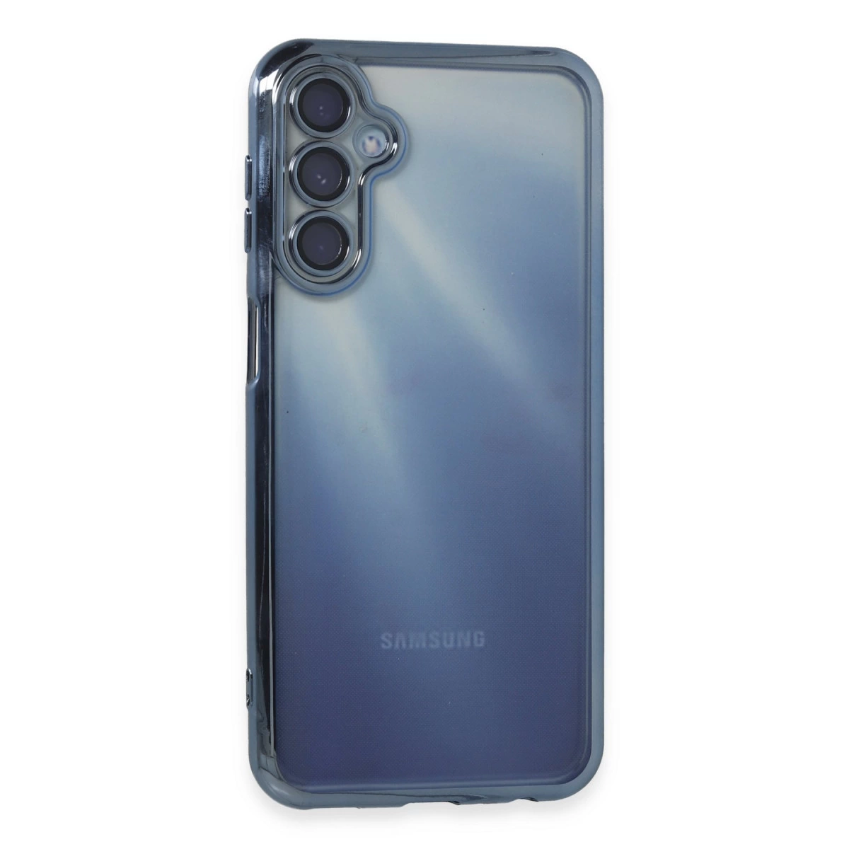 Samsung Galaxy A55 5g Kılıf Razer Lensli Silikon - Açık Mavi
